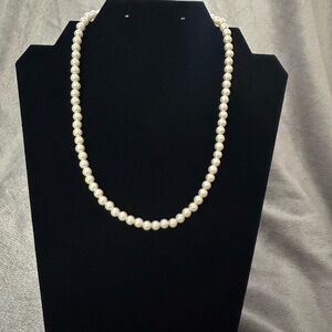 Elegant Vintage Faux Pearl Necklace 17” - 19” length